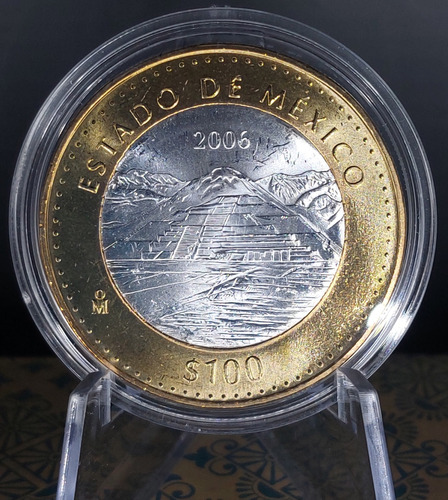 1 Moneda De 100 Pesos Estado De México Año 2006 2da Fase Unc