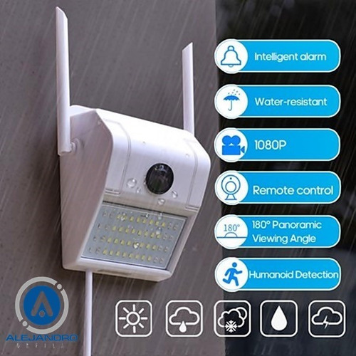 Imagen 5 de 7 de Reflector Camara Seguridad Wifi Exterior Movimiento Alarma