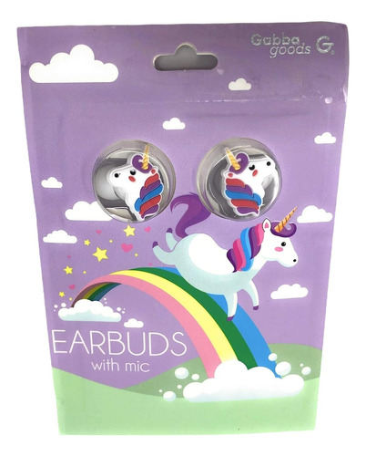 Auriculares Con Micrófono Gabbagoods, Unicornio Blanco