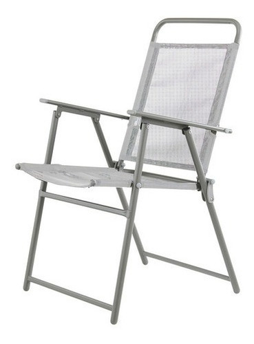 Juego Terraza 6 Sillas Gris Y Mesa Con Quitasol Bighouse
