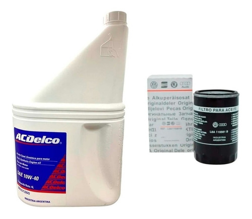 Kit Filtro + Aceite 10w40 Vw Bora 2.0 1999 2000 2001 2002