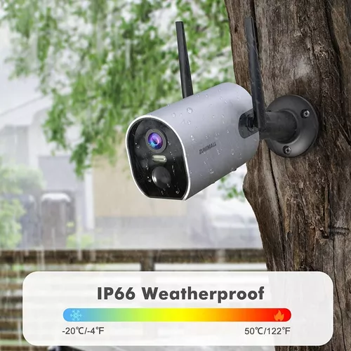 Camara Vigilancia Wifi Bateria Recargable Zumimall Gx1s Ip65