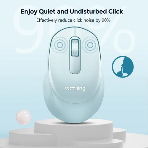 Imagen 4 de 7 de Mouse Inalambrico Victsing Silencioso Pc Laptop