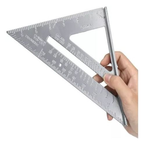 Regla Escuadra Metalica Triangular Escuadras Carpintero Mixt