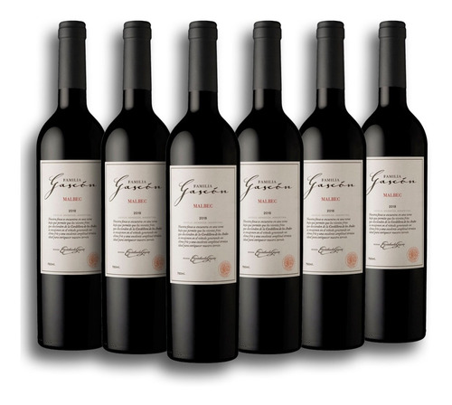 Vino Familia Gascon Malbec Tinto 750 Ml - Caja X 6