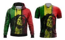Comprar Kit Blusa E Camiseta Bob Marley Reggae Jamaica Rastafari