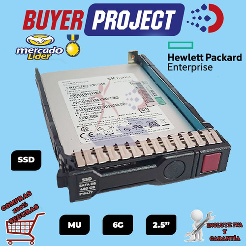 Imagen 2 de 7 de Disco Duro Solido Ssd Hp Proliant 480gb Ri 6g 2.5'' Lff Hotp