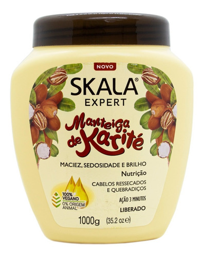 Skala Manteca De Karité Máscara Vegana Nutritiva Pelo X 1kg