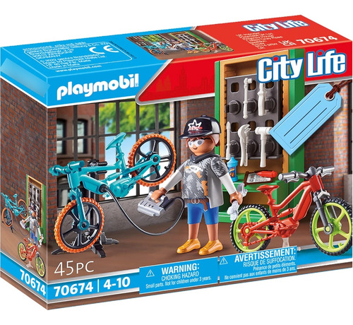 Playmobil 70674 Taller De E Bicicletas 45 Piezas