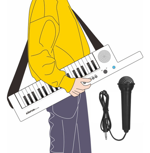 Teclado Electrónico De 37 Teclas Piano Recargable For Niños