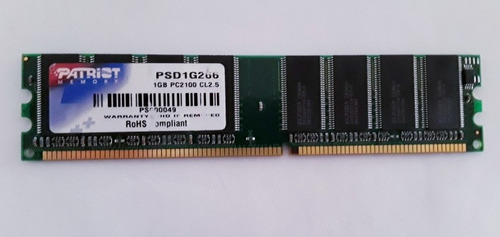 1gb 184-pin Ddr Pc2100/333 Cl2.5 Para Pc Escritorio