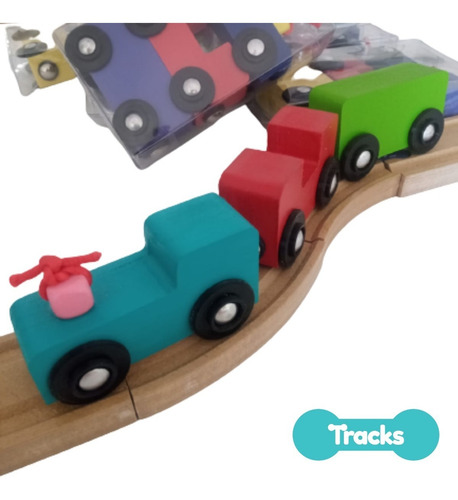 Imagen 4 de 8 de Tren De Carga Didáctico Tracks Compatible Trencity Hape
