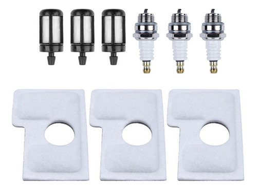 9x Kit De Bujía De Filtro De Combustible De Aire Para Ms170