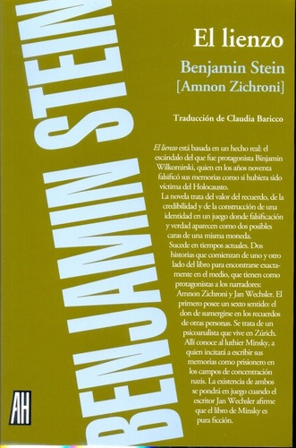 Lienzo, El - Benjamin Stein, de Benjamin Stein. Editorial Adriana Hidalgo Editora en español