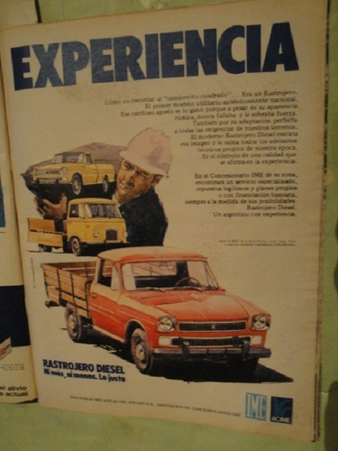 Publicidad Rastrojero Diesel Año 1979