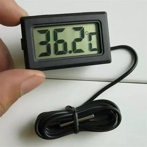 Cable con mini sensor de temperatura para termómetro digital LCD