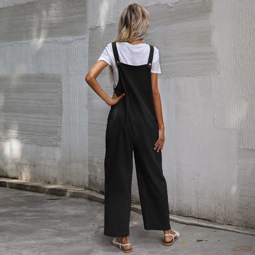 Mono Negro Con Tirantes Largos En Forma De S