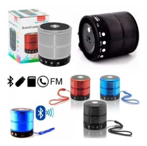 Mini Caixinha Som Bluetooth Portátil Usb Mp3 P2 Sd Rádio Fm