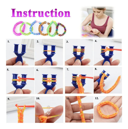 Kit De Fabricación De Pulseras Con Banda Elástica Para Niños