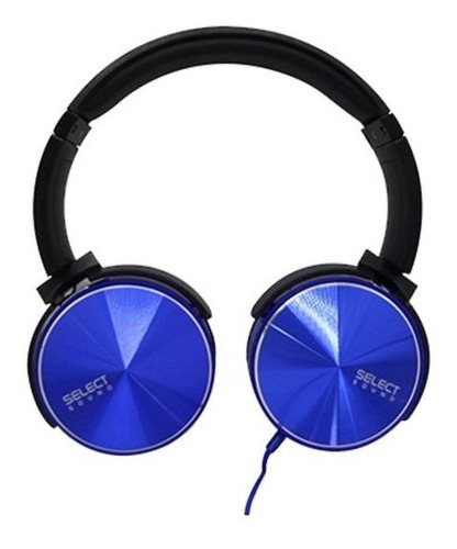 Audifonos Hifi Cable 3.5 Modelo H100 Azul Marca Select Sound