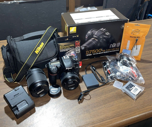 Nikon D7500 Digital Slr Camera With 18-140mm Lens+50mm Fee