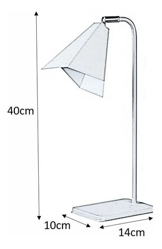 Lampara De Mesa Velador Linea Moderno Movil + Lampara Led