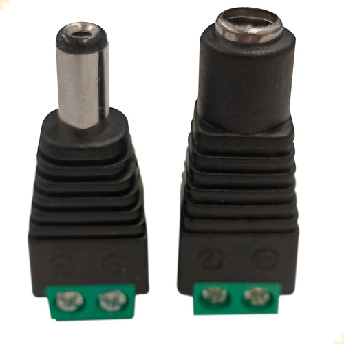 Conector Plug Par P4 Femea Macho Borne P Cftv Camera - 10un