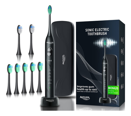 Baoveri Electric Toothbrush With 8 Brush Heads For Adults&ki