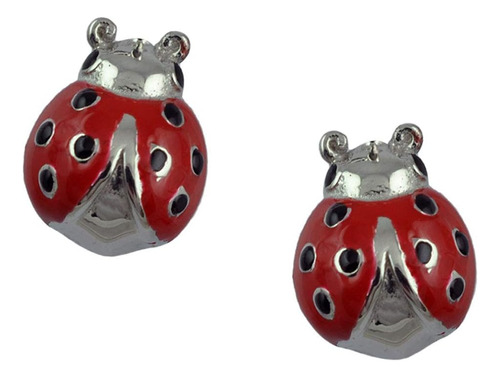 Fourseven Lucky Ladybug Stud Pendientes 925 Joyas De Plata