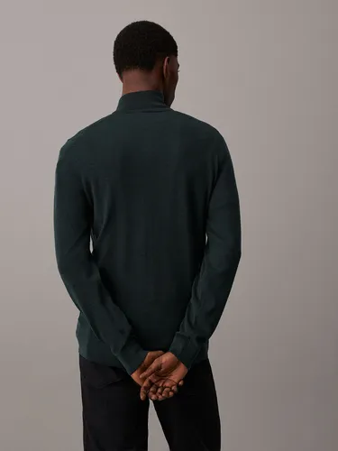Sweater Merino Rws Quarter Zip Verde Calvin Klein
