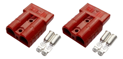 4 Pc Resistente 50 Amp Rojo Kit De Idear Y Terminales De Dob