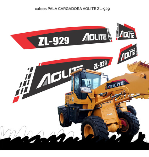 Kit De Calcos Simil Original Pala Cargadora Aolite Zl-929