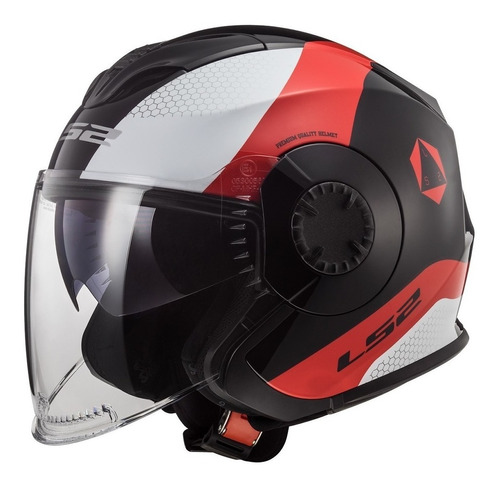 Casco Abierto Moto Ls2 570 Verso Technic Doble Visor - Fas