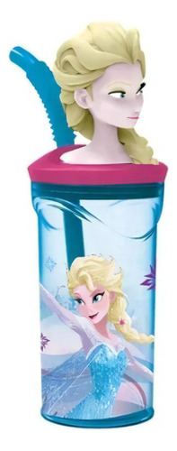 Vaso Infantil Con Sorbete Personajes Cresko Color Frozen Elsa