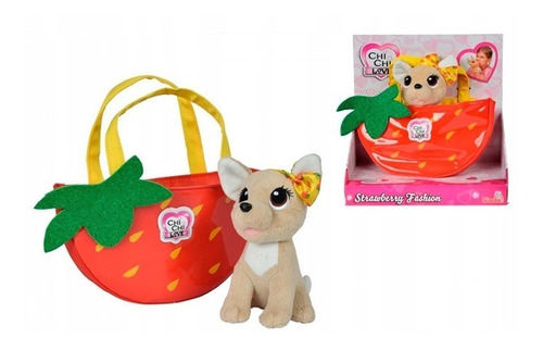 Chichi Love Peluche Con Bolso Strawberry Fashion 3156 Color Rojo