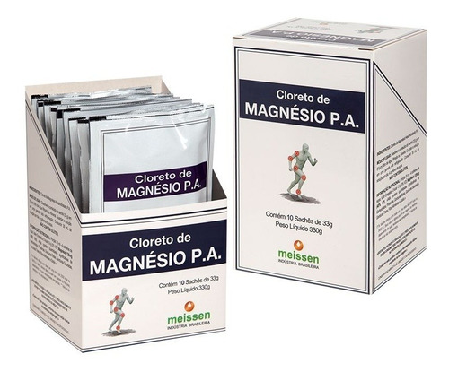 Cloreto De Magnésio P.a. 500mg (10 Sachês 33g Cada)-meissen