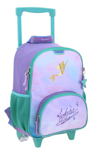 Mochila Chica Chenson Ruedas Kinder Princesas Ariel Deeper