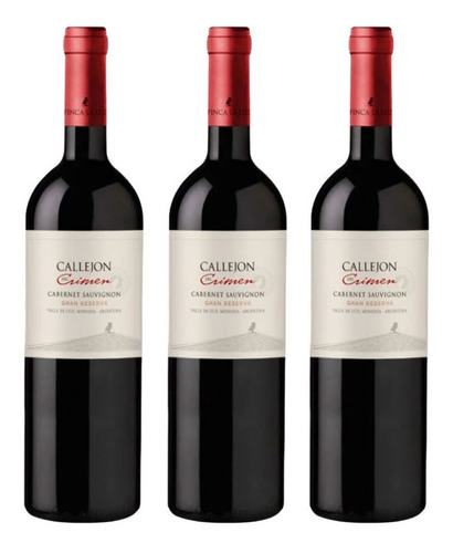 Vino Callejon Del Crimen Reserva Cabernet Sauvignon 750ml X3