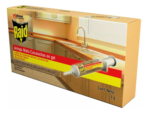 Insecticida En Gel Mata Cucarachas Jeringa 3g Raid