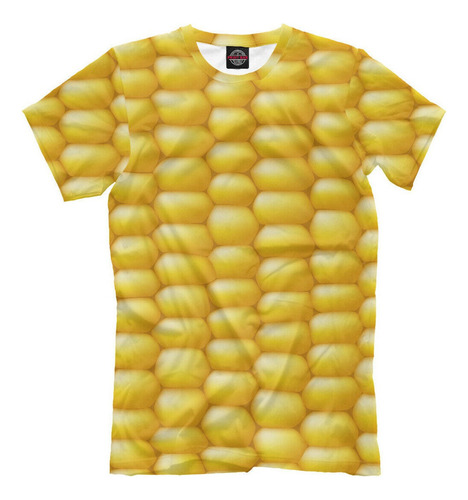 Camiseta De Piel De Maíz Amarilla Totalmente Impresa En 3d