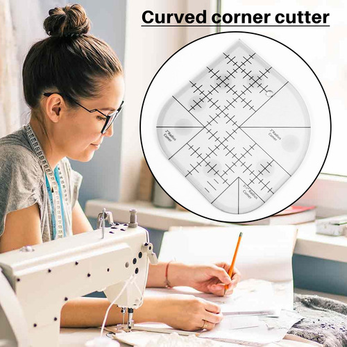 Cortador De Esquinas Curvas, Regla Para Colchas, Costura, R