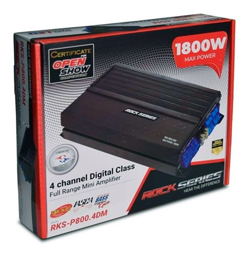 Imagen 5 de 5 de Amplificador Mini 4 Canales 1800w Rockseries Rksp800.4dm