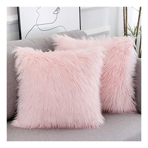 Wlnui Conjunto De 2 Fundas De Almohadas De Color Rosa T4rrb