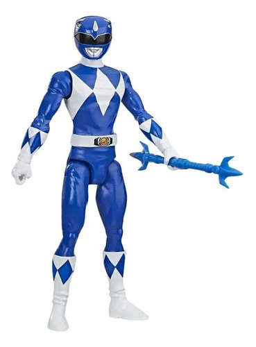 Boneco Mighty Morphin Blue Ranger Titatan Hero Hasbro 30 Cm
