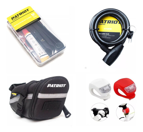 Combo Ciclismo Parche Linga Bolso Luz Super Oferta !!!