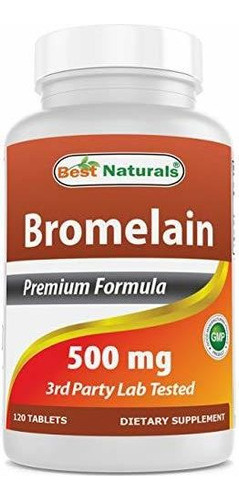 Bromelain 500 Mg, Best Naturals, 120 Tabletas