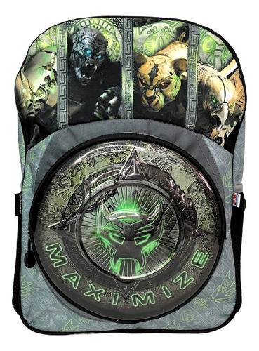 Mochila Mediana Fotorama Transformers Maximize Verde Color Gris