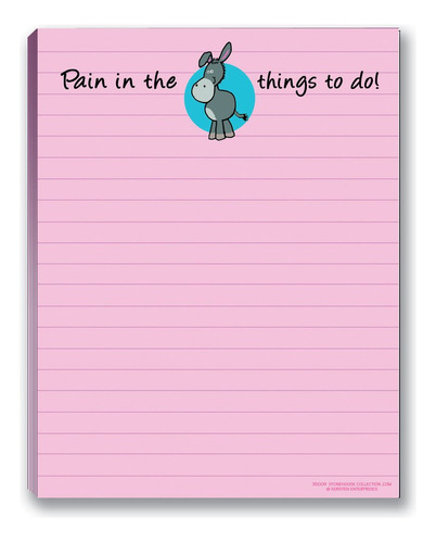 Dolor Burro Cosa Que Hacer Funny Note Pad Notepads 