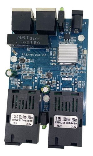 Hydee Uds Conmutador Fibra Gigabit Ethernet Sc Convertidor