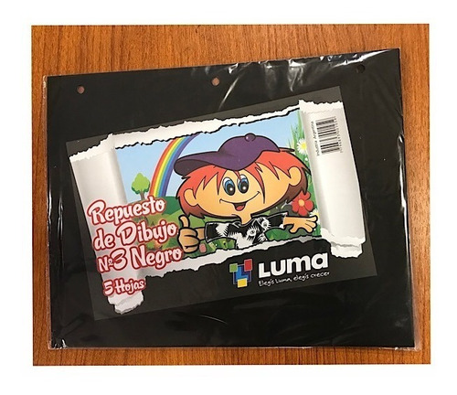 Repuesto Luma 5 Hojas Canson Dibujo Tamaño N3 Negro X25 Uni